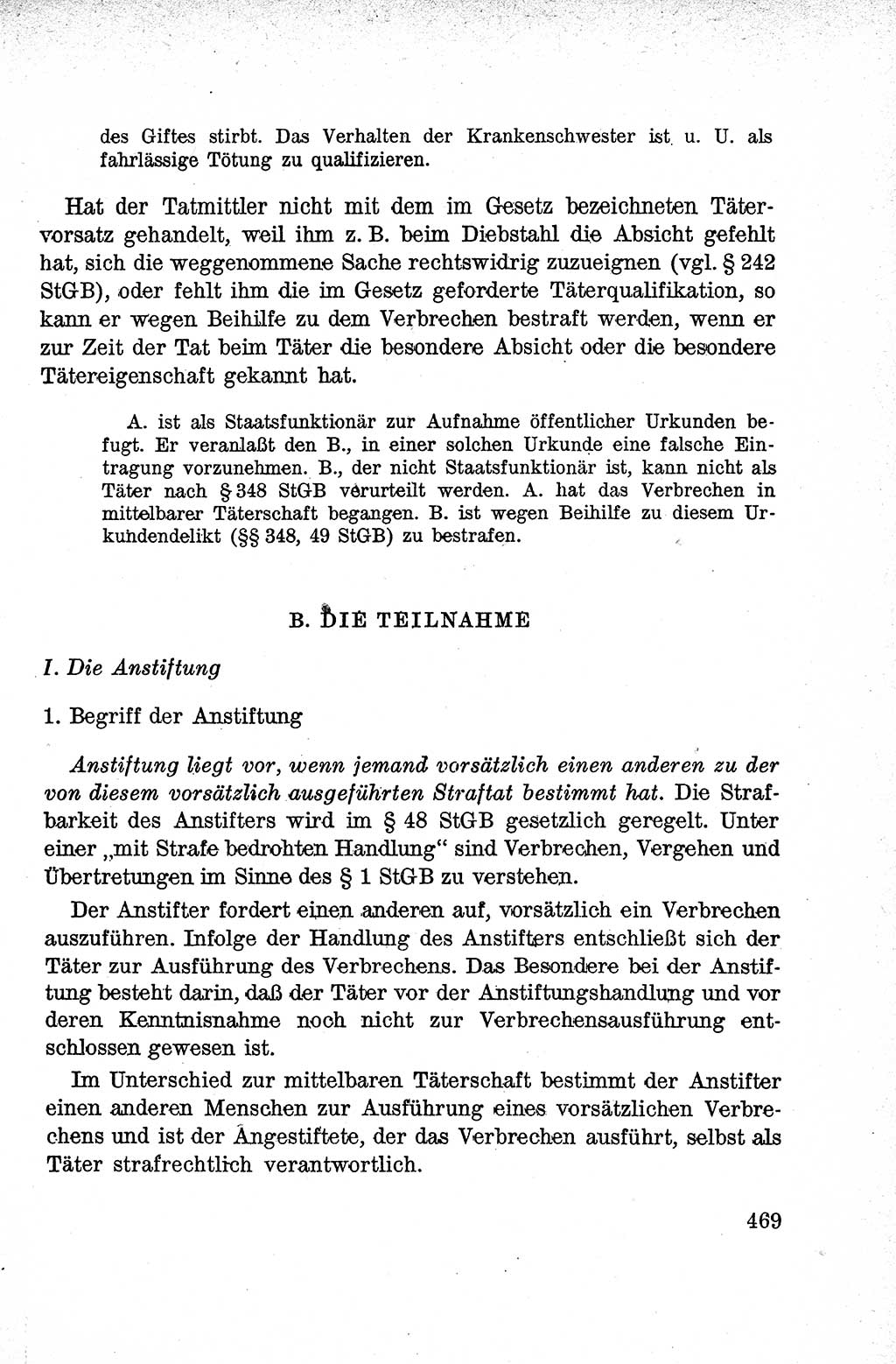 Lehrbuch des Strafrechts der Deutschen Demokratischen Republik (DDR), Allgemeiner Teil 1959, Seite 469 (Lb. Strafr. DDR AT 1959, S. 469)
