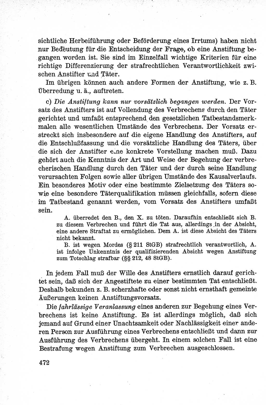 Lehrbuch des Strafrechts der Deutschen Demokratischen Republik (DDR), Allgemeiner Teil 1959, Seite 472 (Lb. Strafr. DDR AT 1959, S. 472)
