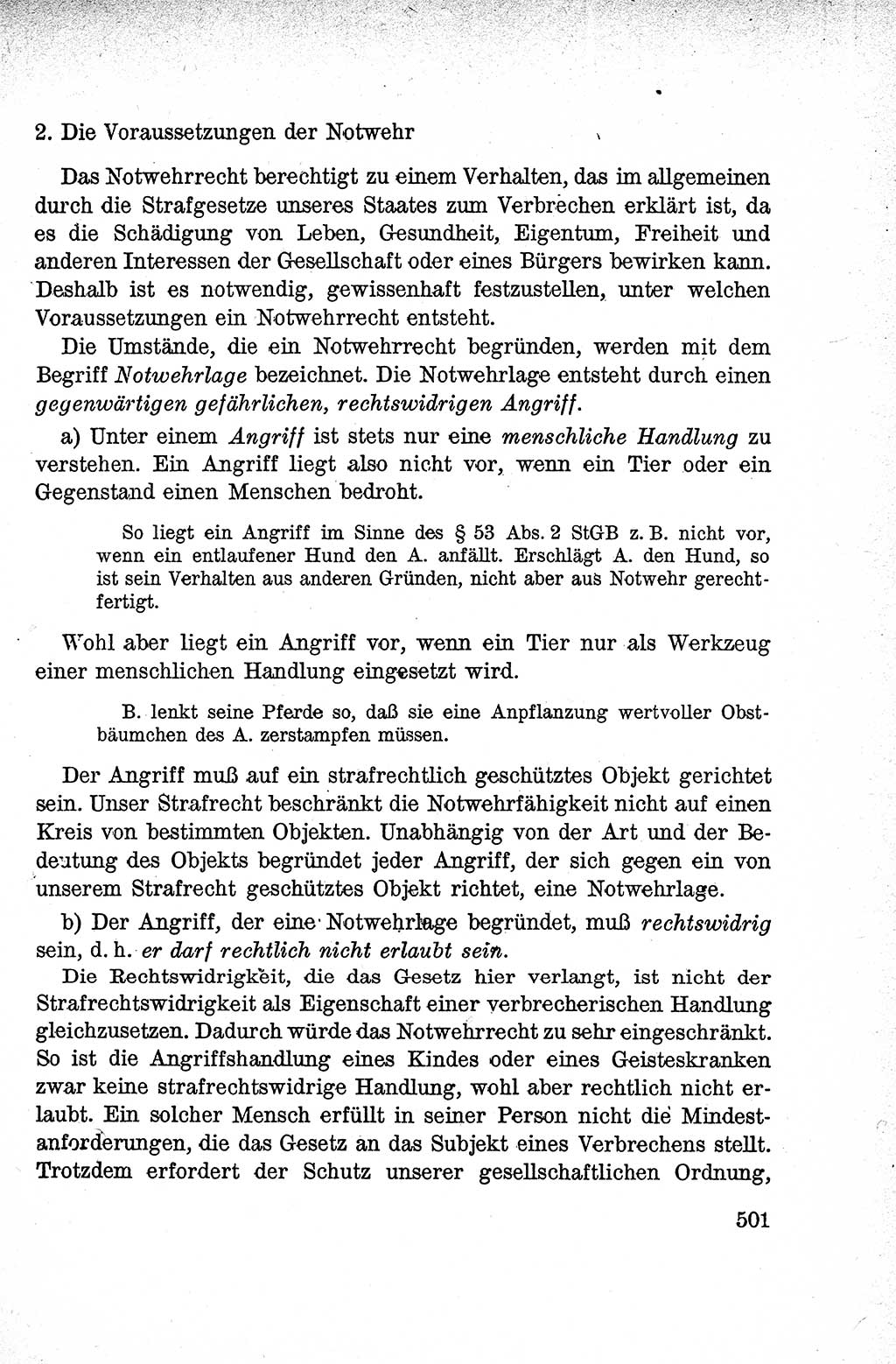 Lehrbuch des Strafrechts der Deutschen Demokratischen Republik (DDR), Allgemeiner Teil 1959, Seite 501 (Lb. Strafr. DDR AT 1959, S. 501)