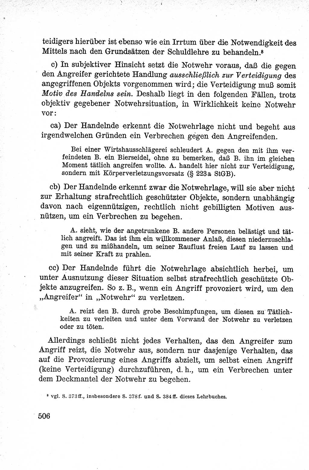 Lehrbuch des Strafrechts der Deutschen Demokratischen Republik (DDR), Allgemeiner Teil 1959, Seite 506 (Lb. Strafr. DDR AT 1959, S. 506)