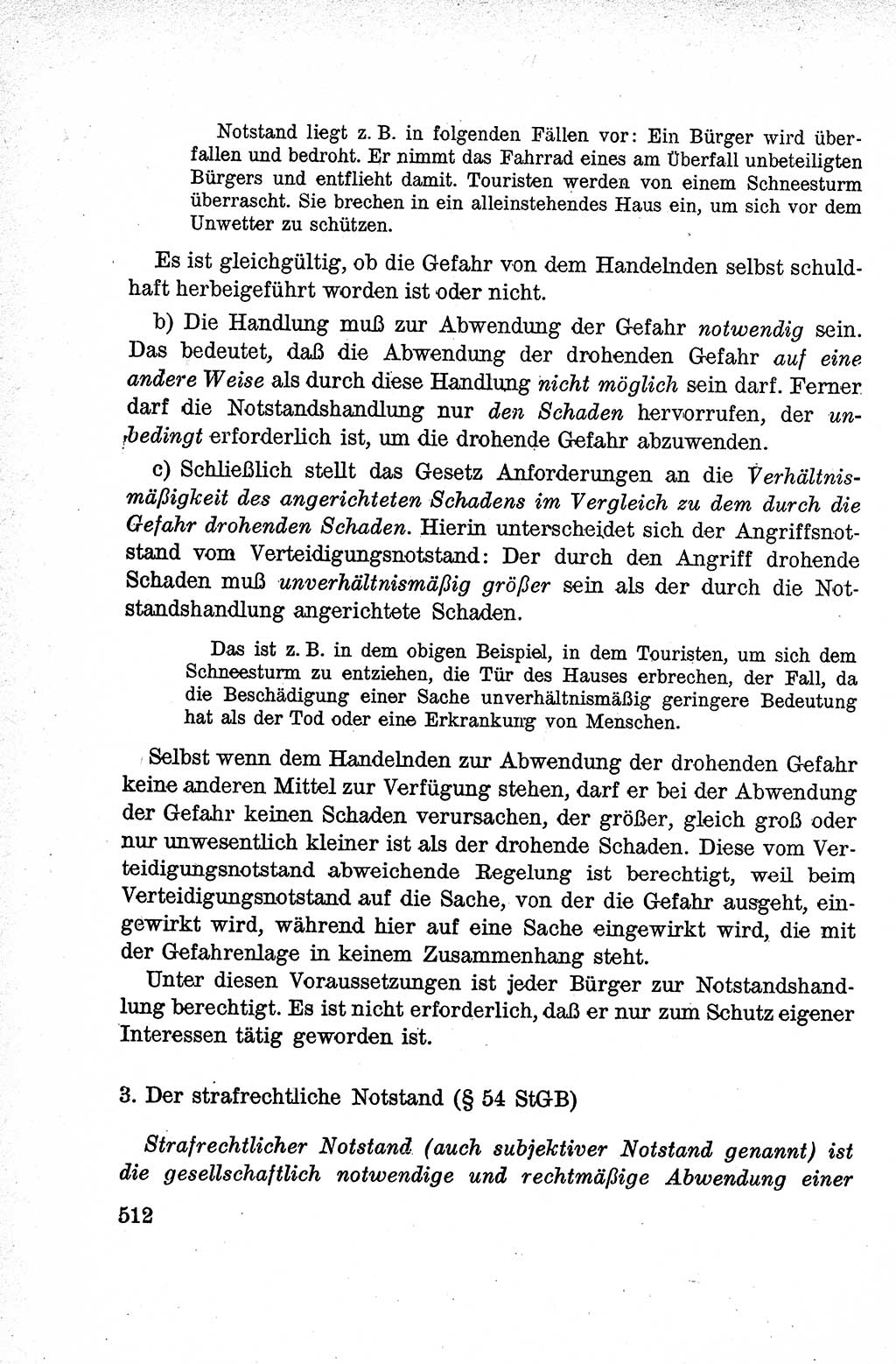 Lehrbuch des Strafrechts der Deutschen Demokratischen Republik (DDR), Allgemeiner Teil 1959, Seite 512 (Lb. Strafr. DDR AT 1959, S. 512)