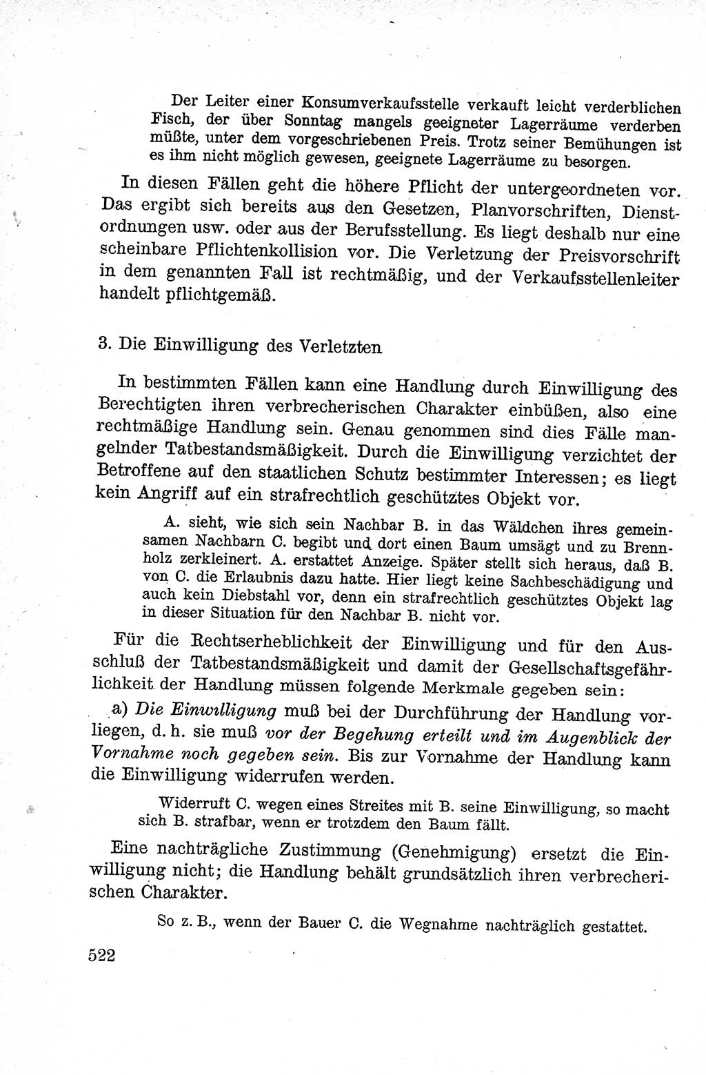 Lehrbuch des Strafrechts der Deutschen Demokratischen Republik (DDR), Allgemeiner Teil 1959, Seite 522 (Lb. Strafr. DDR AT 1959, S. 522)