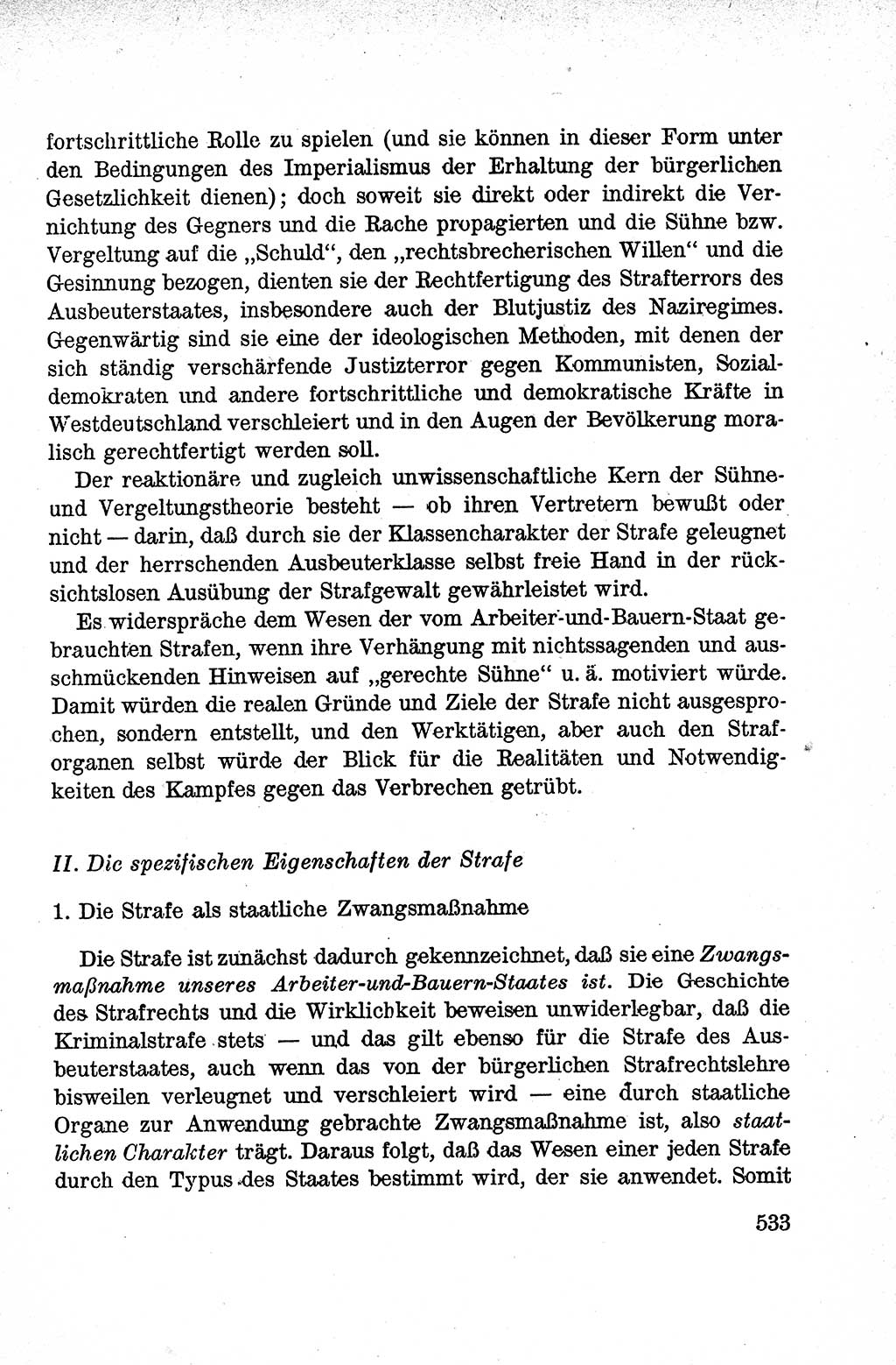 Lehrbuch des Strafrechts der Deutschen Demokratischen Republik (DDR), Allgemeiner Teil 1959, Seite 533 (Lb. Strafr. DDR AT 1959, S. 533)