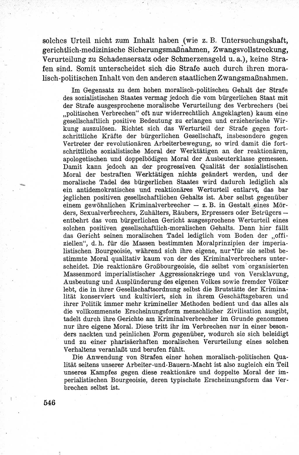 Lehrbuch des Strafrechts der Deutschen Demokratischen Republik (DDR), Allgemeiner Teil 1959, Seite 546 (Lb. Strafr. DDR AT 1959, S. 546)