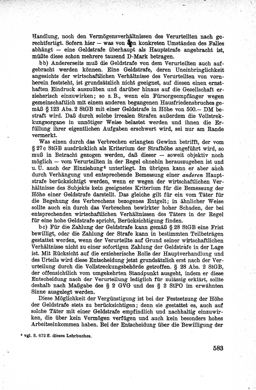 Lehrbuch des Strafrechts der Deutschen Demokratischen Republik (DDR), Allgemeiner Teil 1959, Seite 583 (Lb. Strafr. DDR AT 1959, S. 583)
