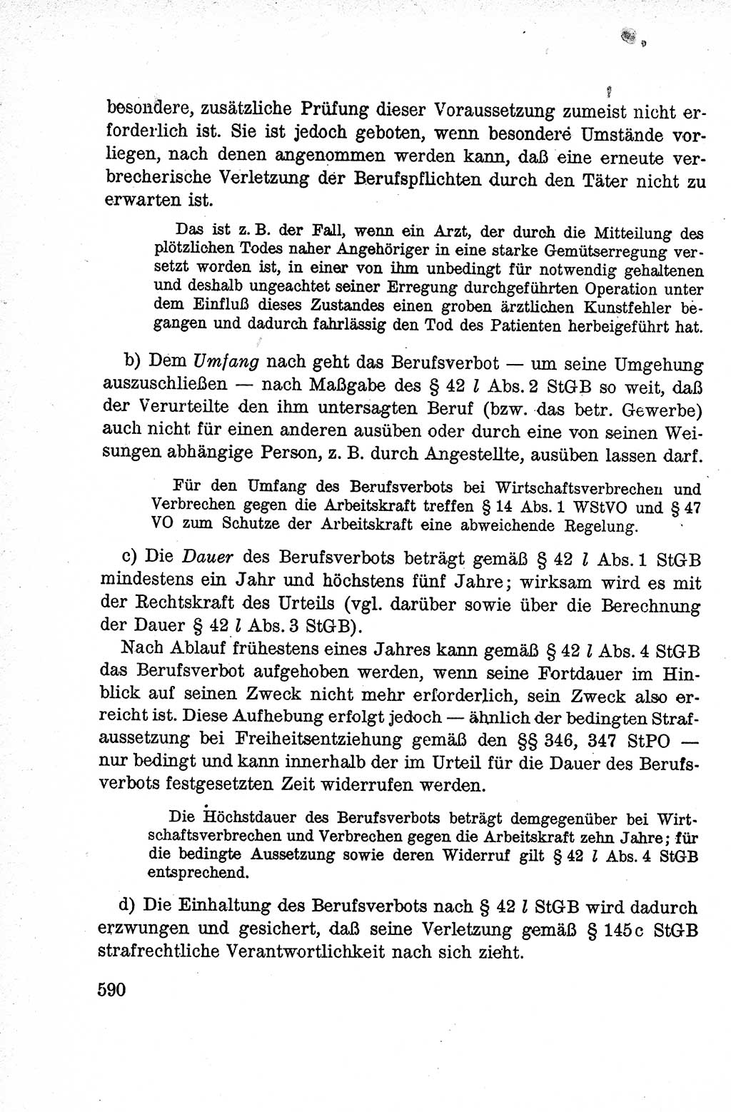 Lehrbuch des Strafrechts der Deutschen Demokratischen Republik (DDR), Allgemeiner Teil 1959, Seite 590 (Lb. Strafr. DDR AT 1959, S. 590)