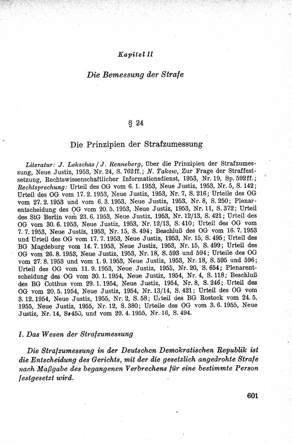 Lehrbuch des Strafrechts der Deutschen Demokratischen Republik (DDR), Allgemeiner Teil 1959, Seite 601 (Lb. Strafr. DDR AT 1959, S. 601)
