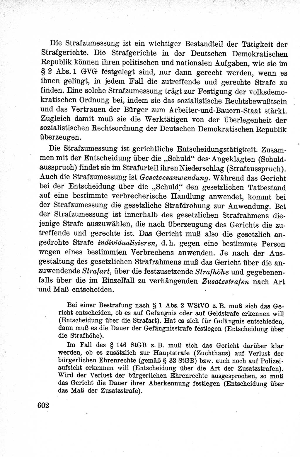 Lehrbuch des Strafrechts der Deutschen Demokratischen Republik (DDR), Allgemeiner Teil 1959, Seite 602 (Lb. Strafr. DDR AT 1959, S. 602)