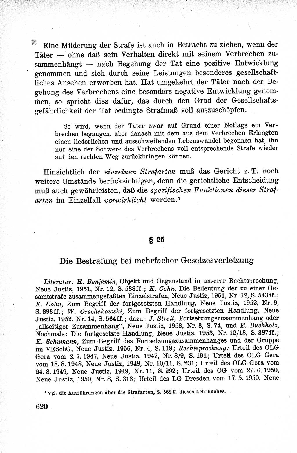 Lehrbuch des Strafrechts der Deutschen Demokratischen Republik (DDR), Allgemeiner Teil 1959, Seite 620 (Lb. Strafr. DDR AT 1959, S. 620)