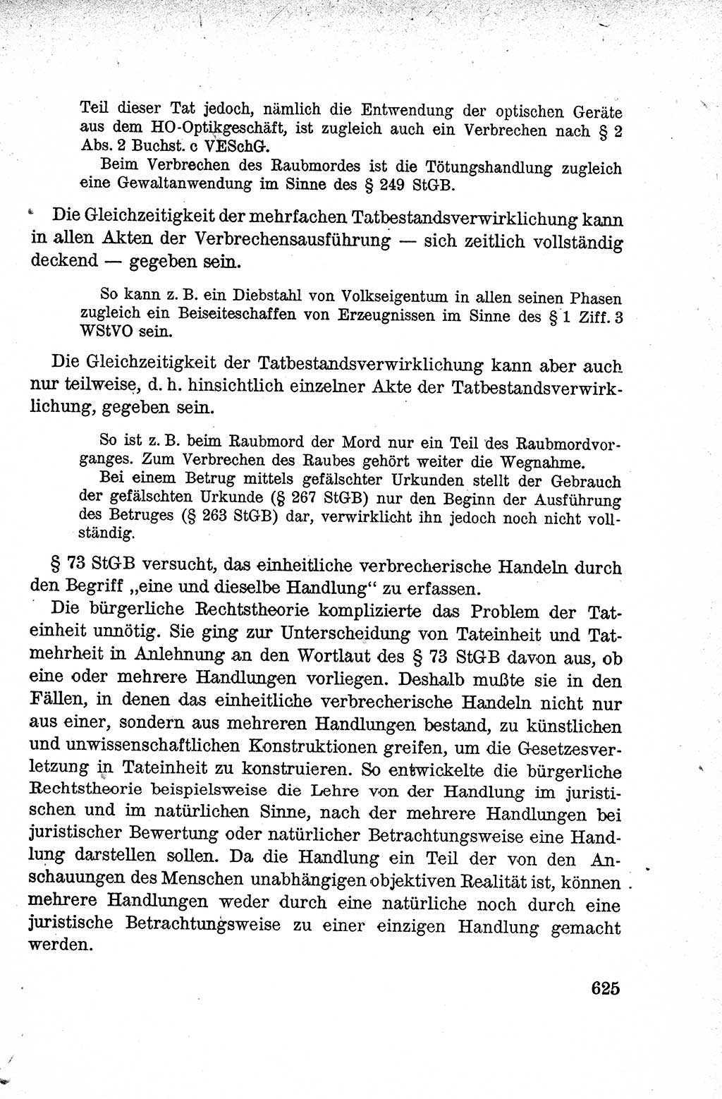 Lehrbuch des Strafrechts der Deutschen Demokratischen Republik (DDR), Allgemeiner Teil 1959, Seite 625 (Lb. Strafr. DDR AT 1959, S. 625)