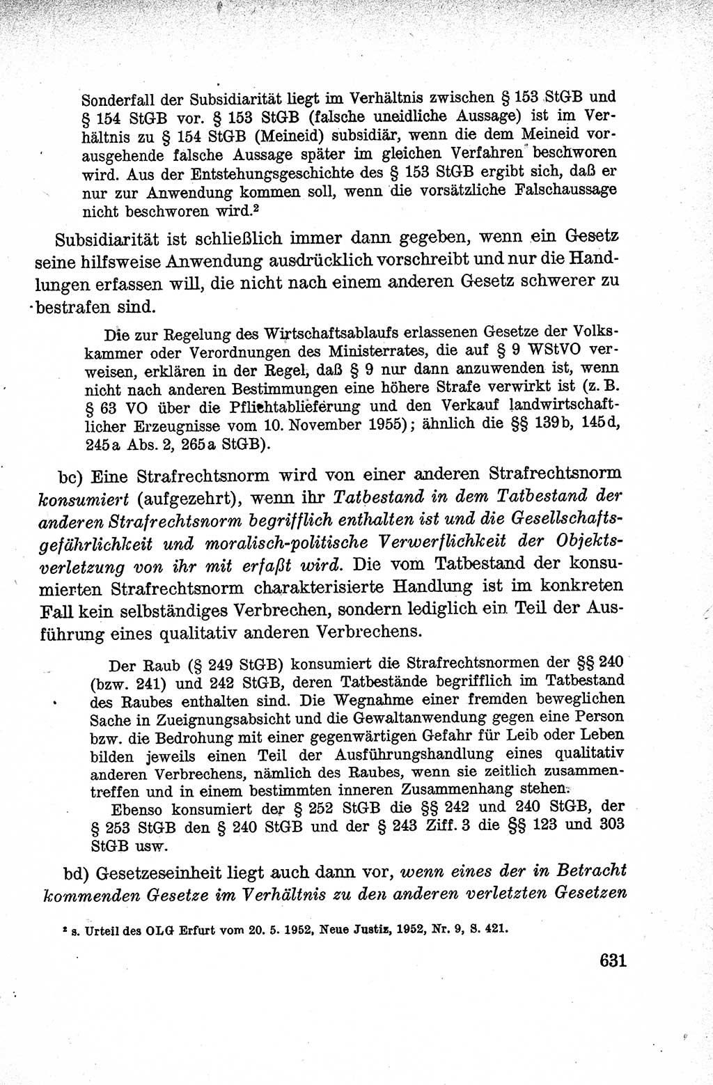 Lehrbuch des Strafrechts der Deutschen Demokratischen Republik (DDR), Allgemeiner Teil 1959, Seite 631 (Lb. Strafr. DDR AT 1959, S. 631)