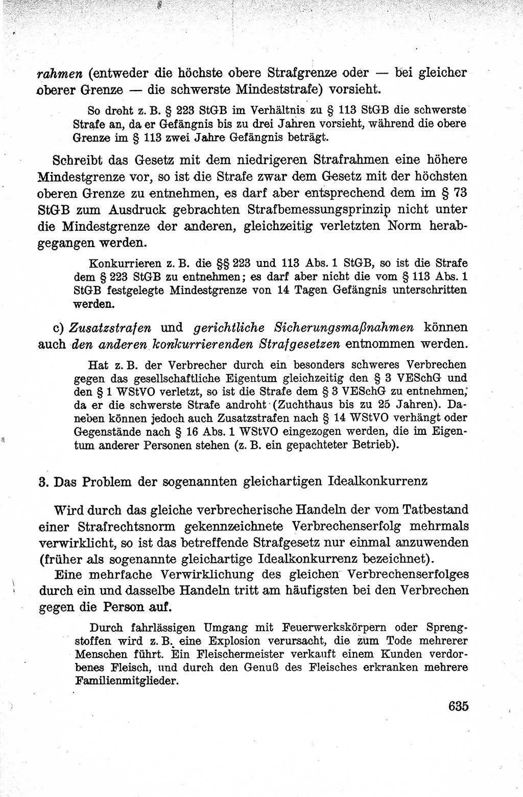 Lehrbuch des Strafrechts der Deutschen Demokratischen Republik (DDR), Allgemeiner Teil 1959, Seite 635 (Lb. Strafr. DDR AT 1959, S. 635)