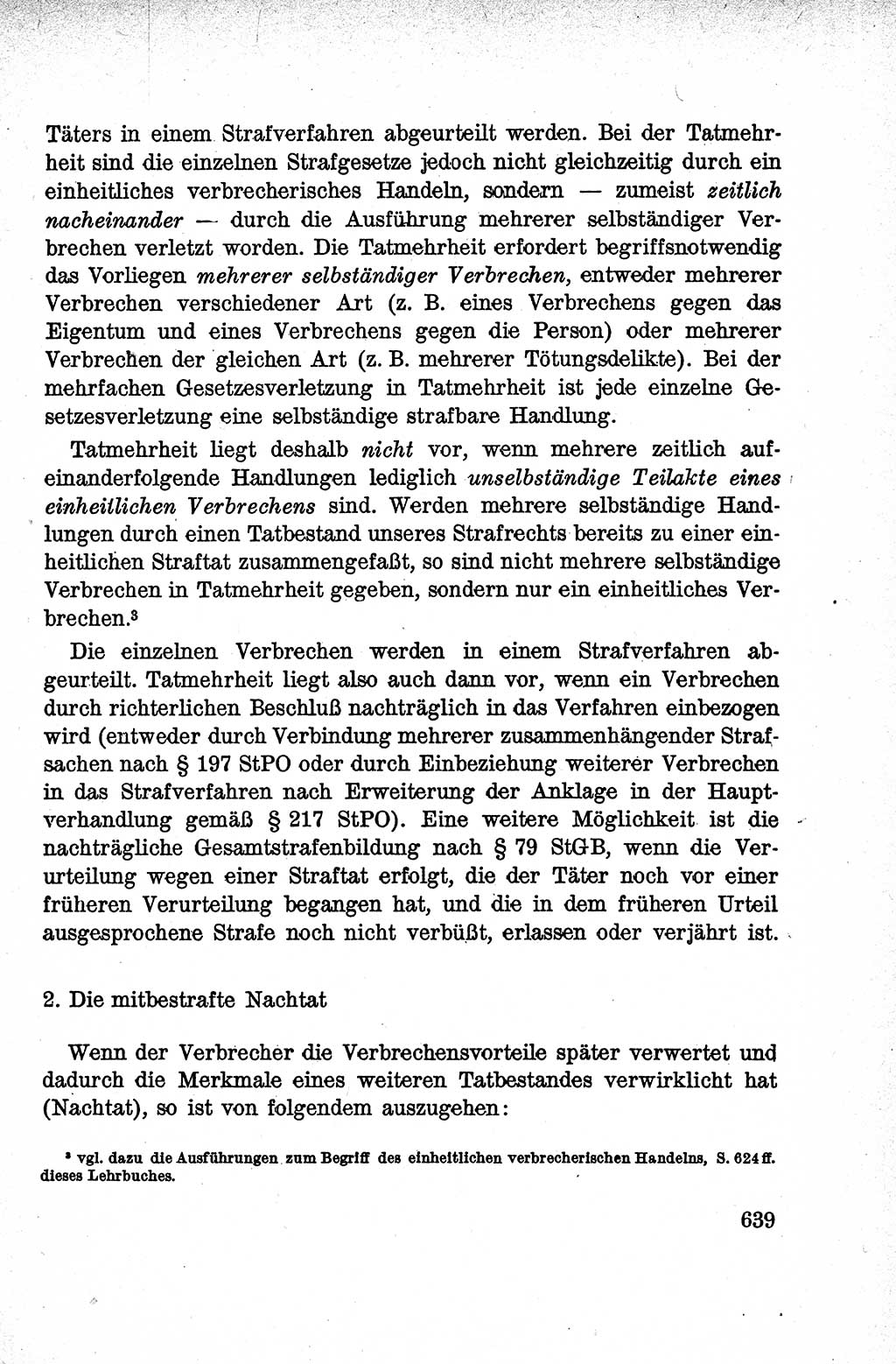 Lehrbuch des Strafrechts der Deutschen Demokratischen Republik (DDR), Allgemeiner Teil 1959, Seite 639 (Lb. Strafr. DDR AT 1959, S. 639)