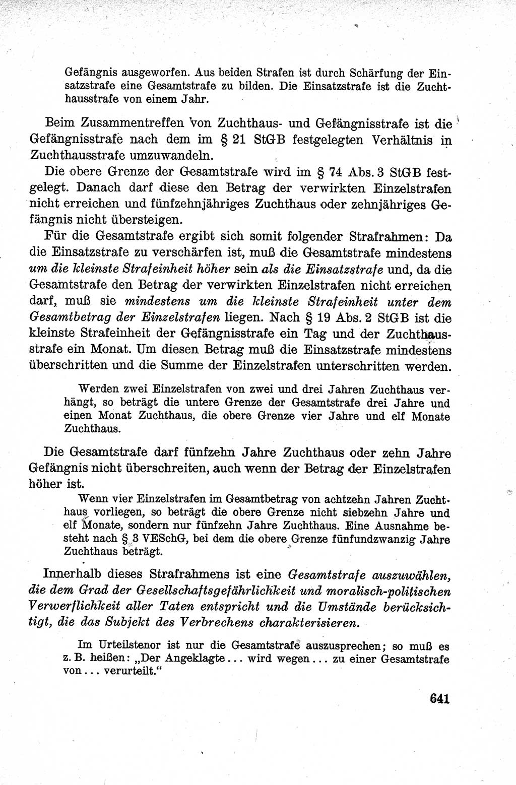 Lehrbuch des Strafrechts der Deutschen Demokratischen Republik (DDR), Allgemeiner Teil 1959, Seite 641 (Lb. Strafr. DDR AT 1959, S. 641)