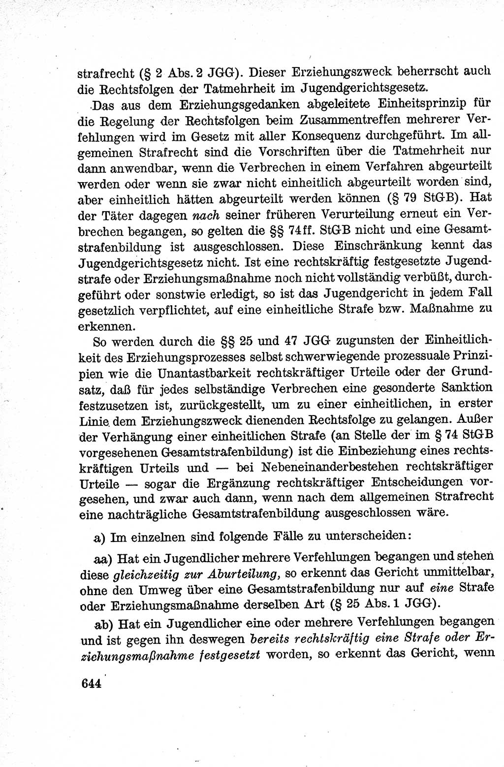 Lehrbuch des Strafrechts der Deutschen Demokratischen Republik (DDR), Allgemeiner Teil 1959, Seite 644 (Lb. Strafr. DDR AT 1959, S. 644)