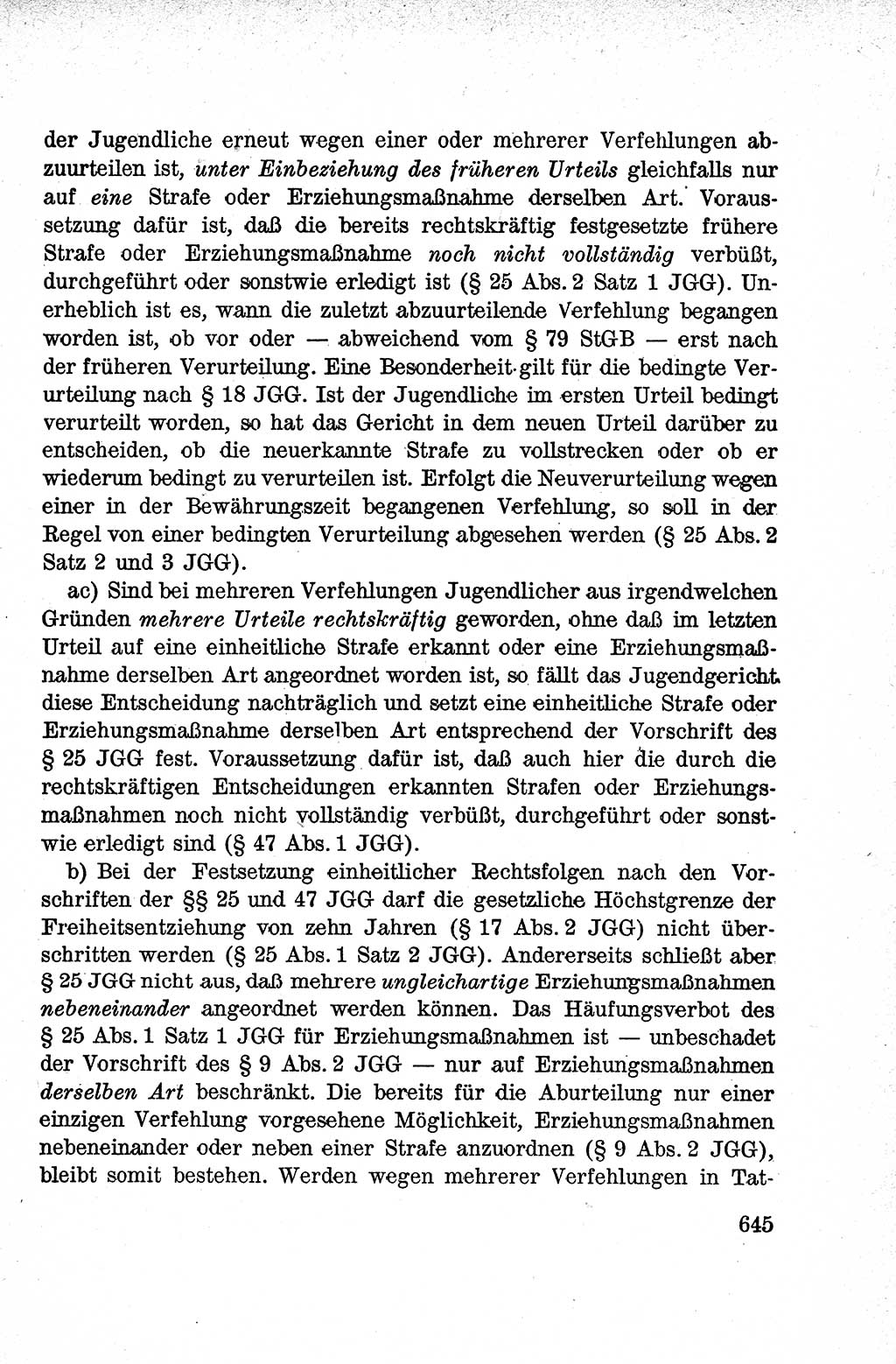 Lehrbuch des Strafrechts der Deutschen Demokratischen Republik (DDR), Allgemeiner Teil 1959, Seite 645 (Lb. Strafr. DDR AT 1959, S. 645)