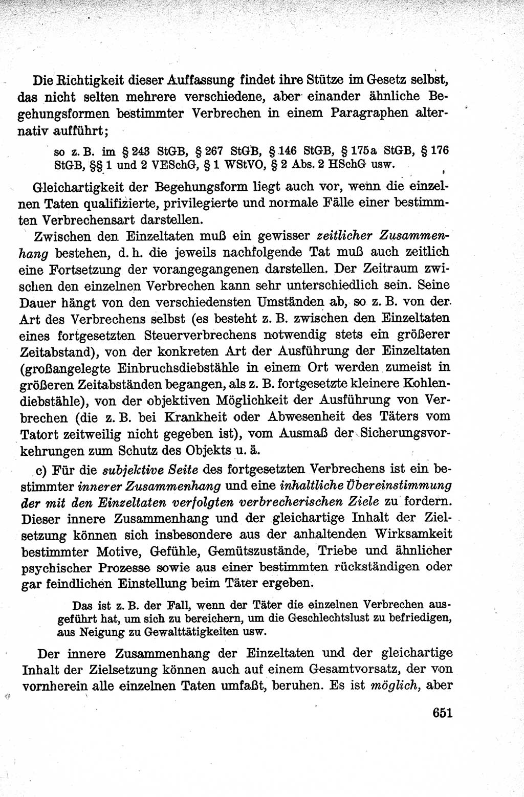 Lehrbuch des Strafrechts der Deutschen Demokratischen Republik (DDR), Allgemeiner Teil 1959, Seite 651 (Lb. Strafr. DDR AT 1959, S. 651)