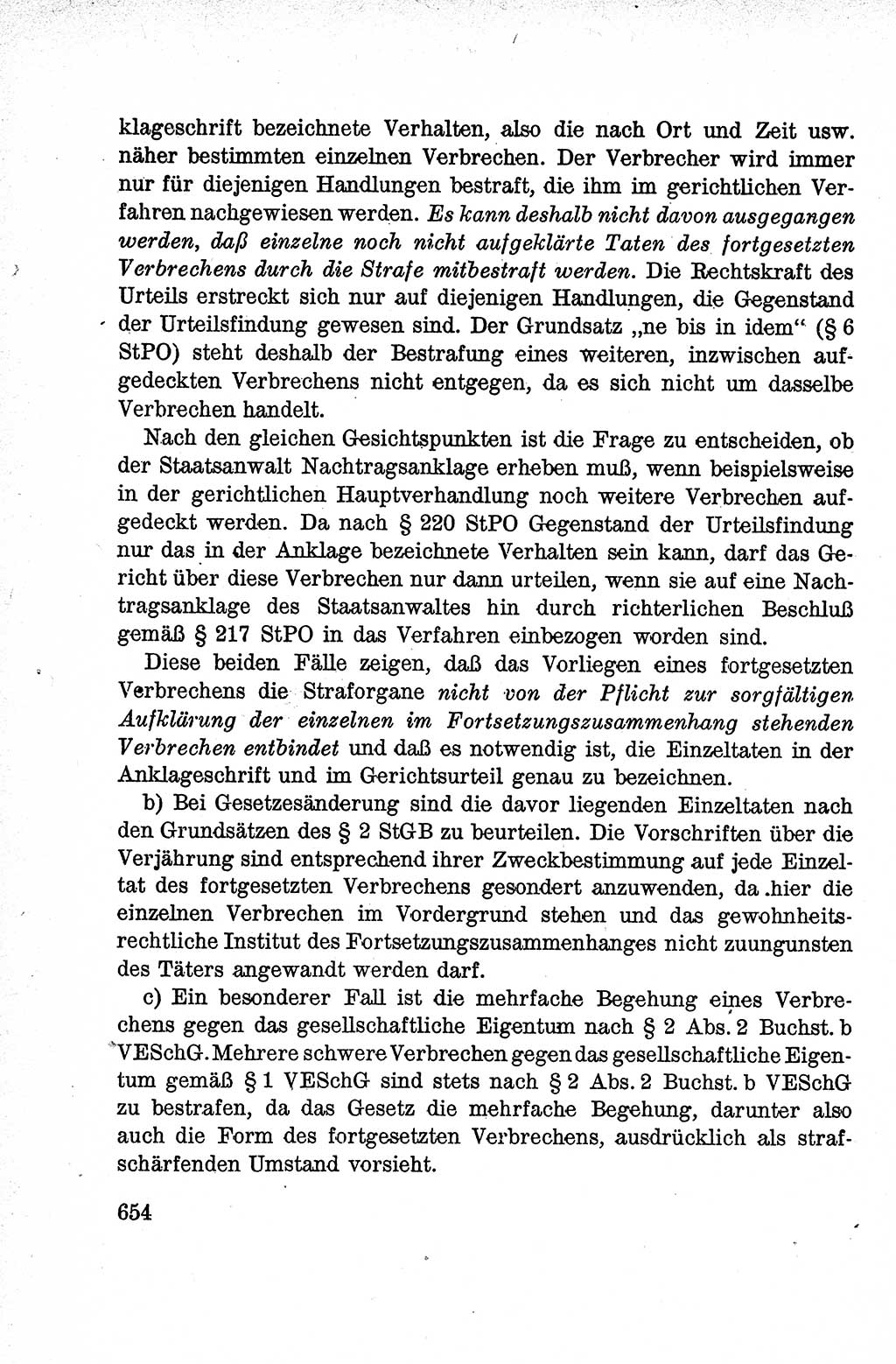 Lehrbuch des Strafrechts der Deutschen Demokratischen Republik (DDR), Allgemeiner Teil 1959, Seite 654 (Lb. Strafr. DDR AT 1959, S. 654)