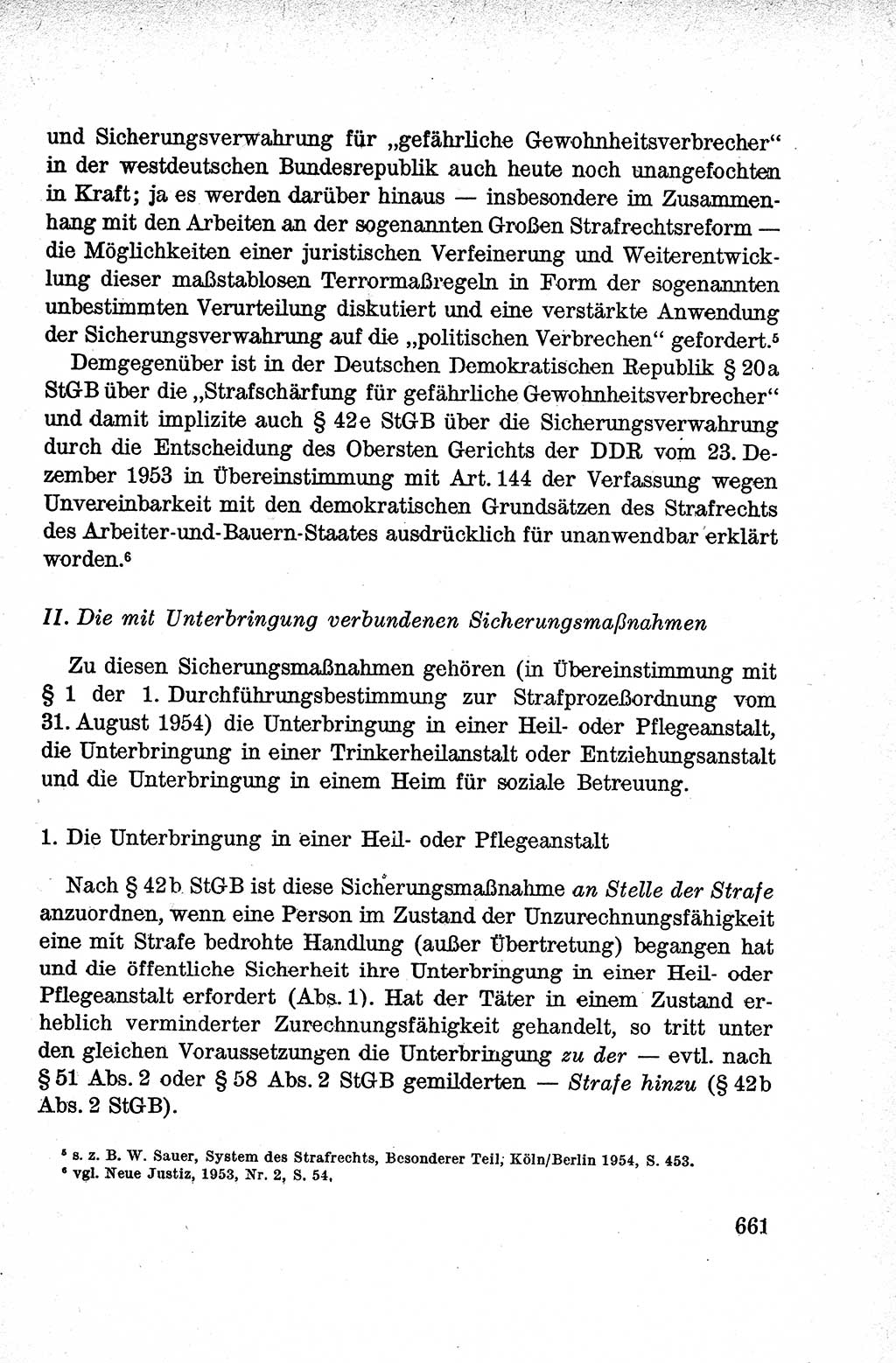 Lehrbuch des Strafrechts der Deutschen Demokratischen Republik (DDR), Allgemeiner Teil 1959, Seite 661 (Lb. Strafr. DDR AT 1959, S. 661)