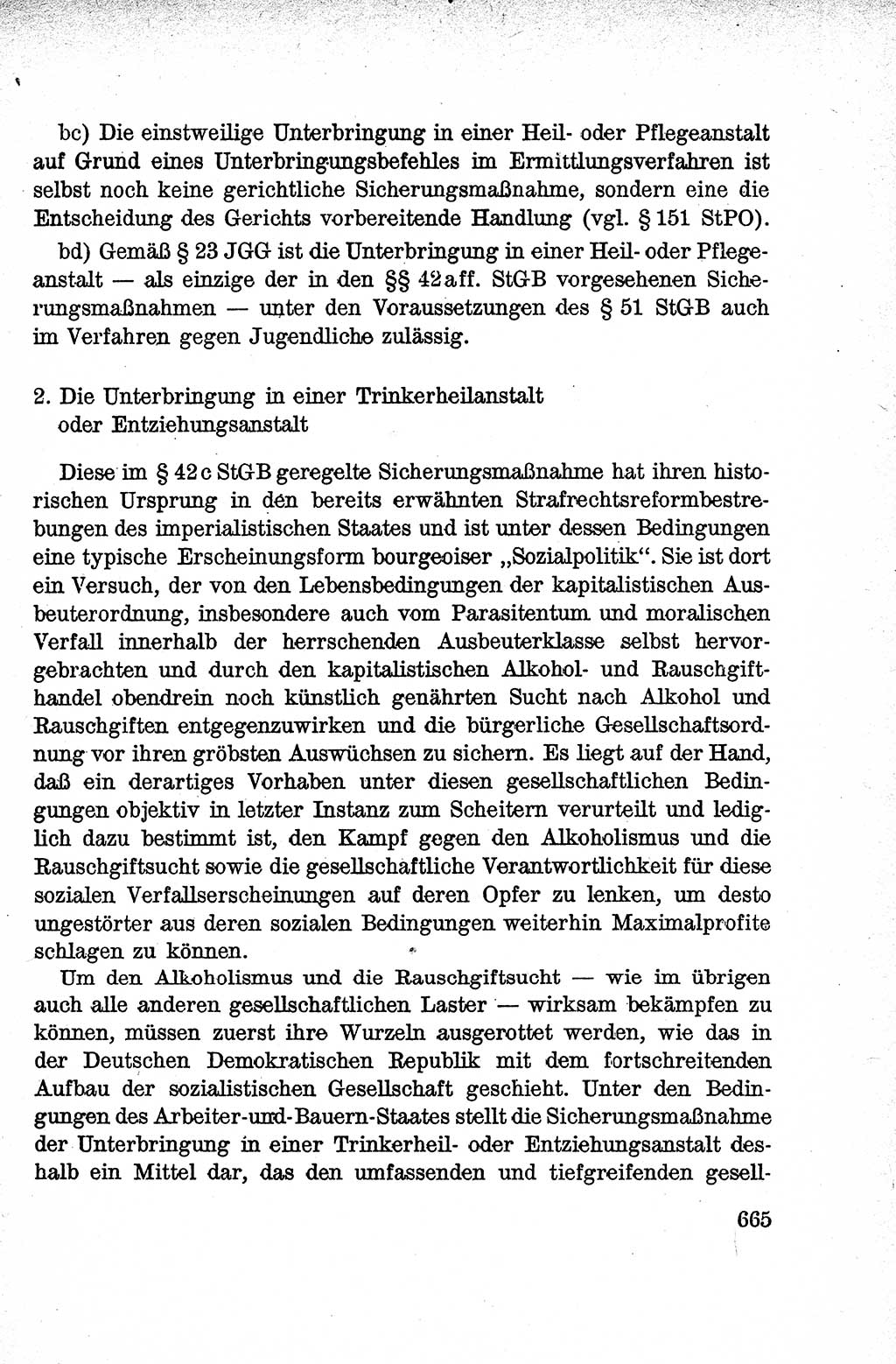 Lehrbuch des Strafrechts der Deutschen Demokratischen Republik (DDR), Allgemeiner Teil 1959, Seite 665 (Lb. Strafr. DDR AT 1959, S. 665)