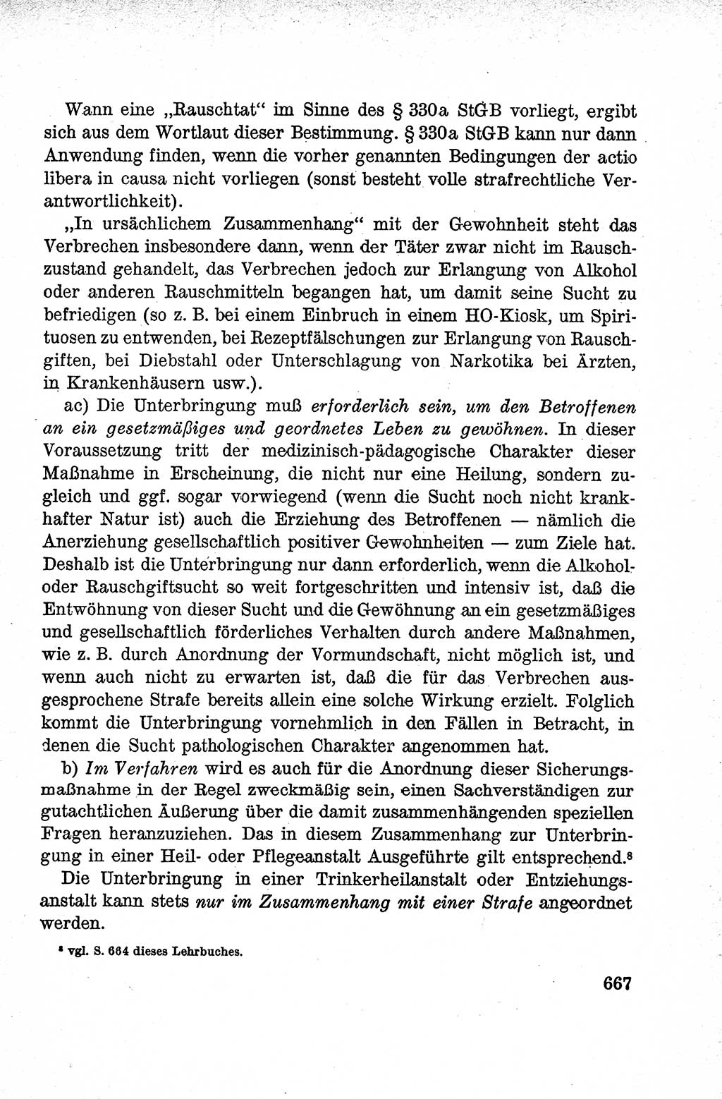 Lehrbuch des Strafrechts der Deutschen Demokratischen Republik (DDR), Allgemeiner Teil 1959, Seite 667 (Lb. Strafr. DDR AT 1959, S. 667)