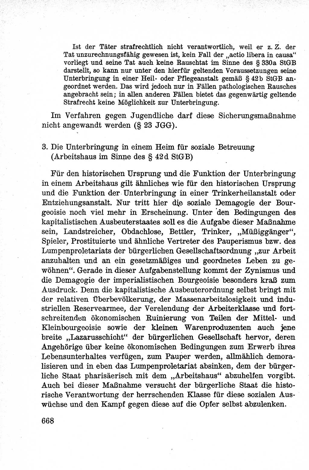 Lehrbuch des Strafrechts der Deutschen Demokratischen Republik (DDR), Allgemeiner Teil 1959, Seite 668 (Lb. Strafr. DDR AT 1959, S. 668)