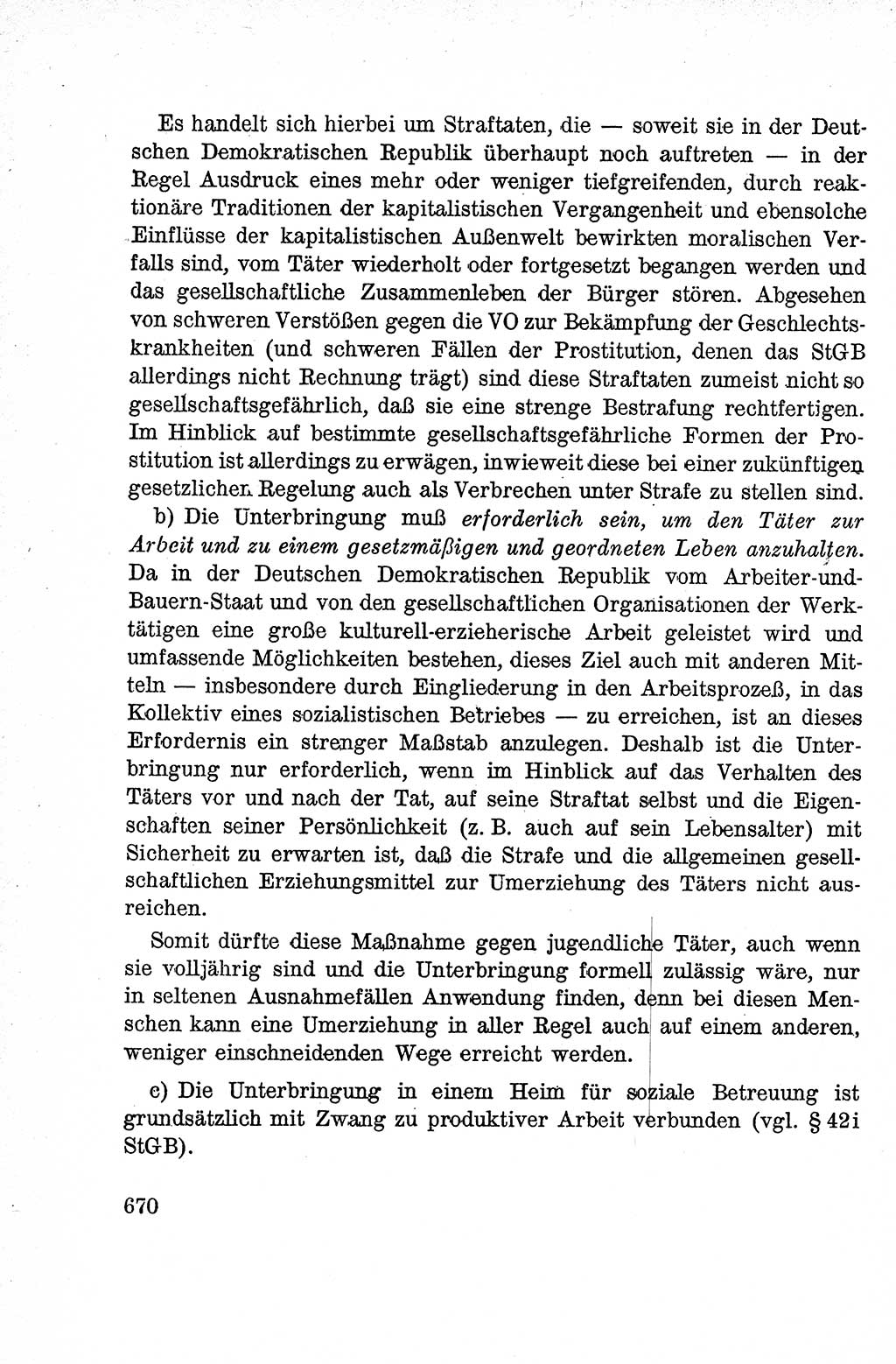 Lehrbuch des Strafrechts der Deutschen Demokratischen Republik (DDR), Allgemeiner Teil 1959, Seite 670 (Lb. Strafr. DDR AT 1959, S. 670)