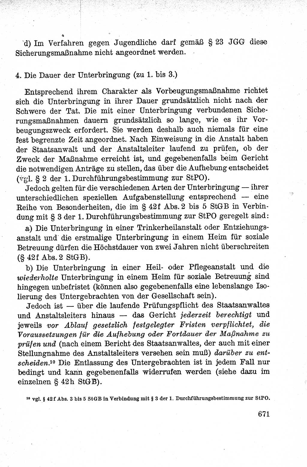 Lehrbuch des Strafrechts der Deutschen Demokratischen Republik (DDR), Allgemeiner Teil 1959, Seite 671 (Lb. Strafr. DDR AT 1959, S. 671)