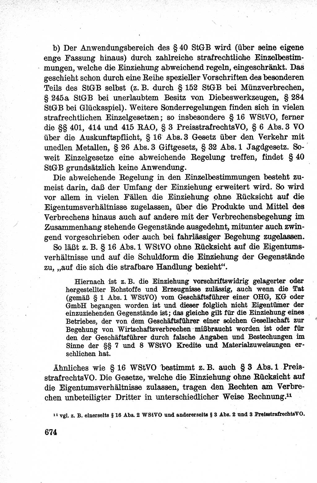 Lehrbuch des Strafrechts der Deutschen Demokratischen Republik (DDR), Allgemeiner Teil 1959, Seite 674 (Lb. Strafr. DDR AT 1959, S. 674)