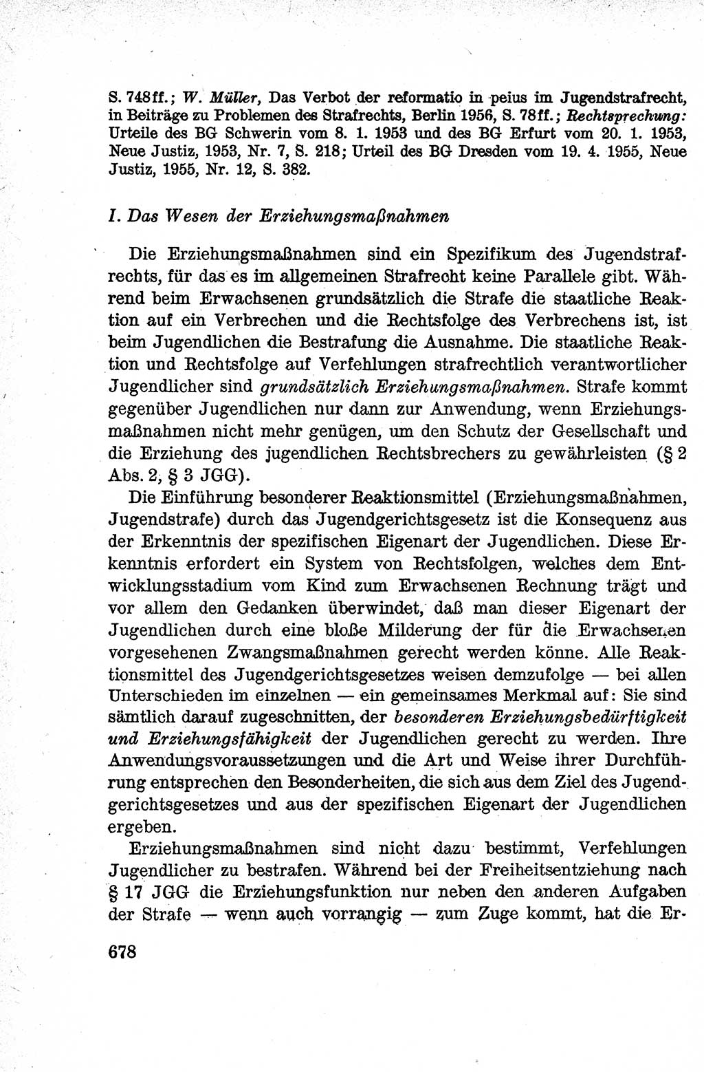 Lehrbuch des Strafrechts der Deutschen Demokratischen Republik (DDR), Allgemeiner Teil 1959, Seite 678 (Lb. Strafr. DDR AT 1959, S. 678)