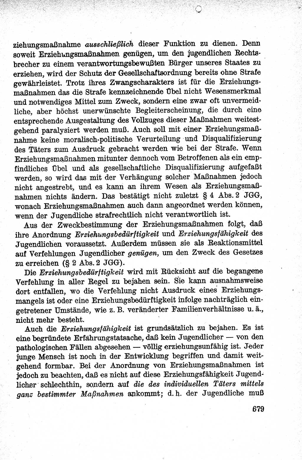 Lehrbuch des Strafrechts der Deutschen Demokratischen Republik (DDR), Allgemeiner Teil 1959, Seite 679 (Lb. Strafr. DDR AT 1959, S. 679)