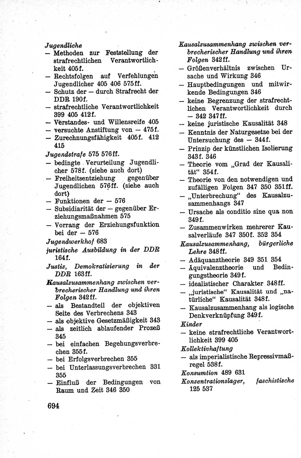 Lehrbuch des Strafrechts der Deutschen Demokratischen Republik (DDR), Allgemeiner Teil 1959, Seite 694 (Lb. Strafr. DDR AT 1959, S. 694)