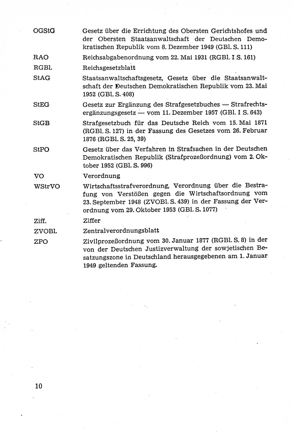 Leitfaden des Strafprozeßrechts der Deutschen Demokratischen Republik (DDR) 1959, Seite 10 (LF StPR DDR 1959, S. 10)