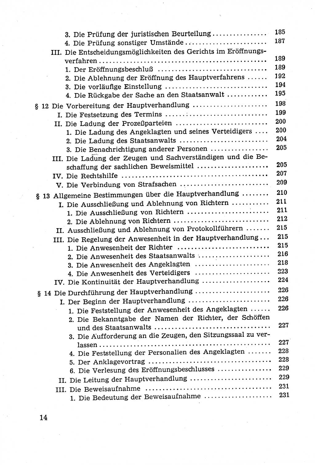 Leitfaden des Strafprozeßrechts der Deutschen Demokratischen Republik (DDR) 1959, Seite 14 (LF StPR DDR 1959, S. 14)