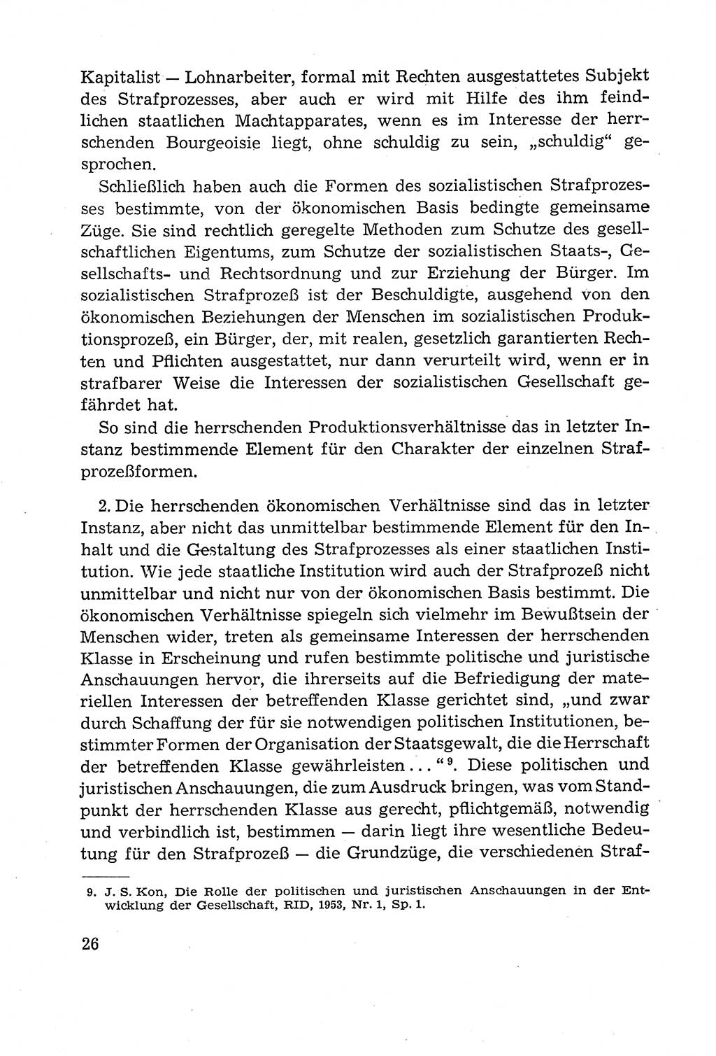 Leitfaden des Strafprozeßrechts der Deutschen Demokratischen Republik (DDR) 1959, Seite 26 (LF StPR DDR 1959, S. 26)
