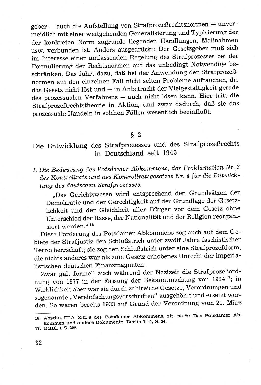 Leitfaden des Strafprozeßrechts der Deutschen Demokratischen Republik (DDR) 1959, Seite 32 (LF StPR DDR 1959, S. 32)