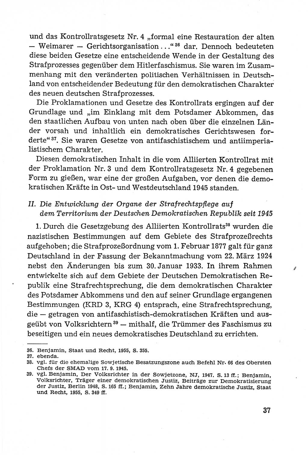 Leitfaden des Strafprozeßrechts der Deutschen Demokratischen Republik (DDR) 1959, Seite 37 (LF StPR DDR 1959, S. 37)