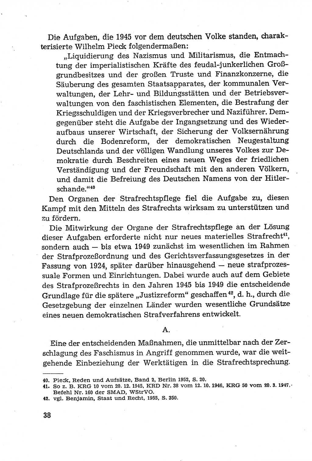 Leitfaden des Strafprozeßrechts der Deutschen Demokratischen Republik (DDR) 1959, Seite 38 (LF StPR DDR 1959, S. 38)