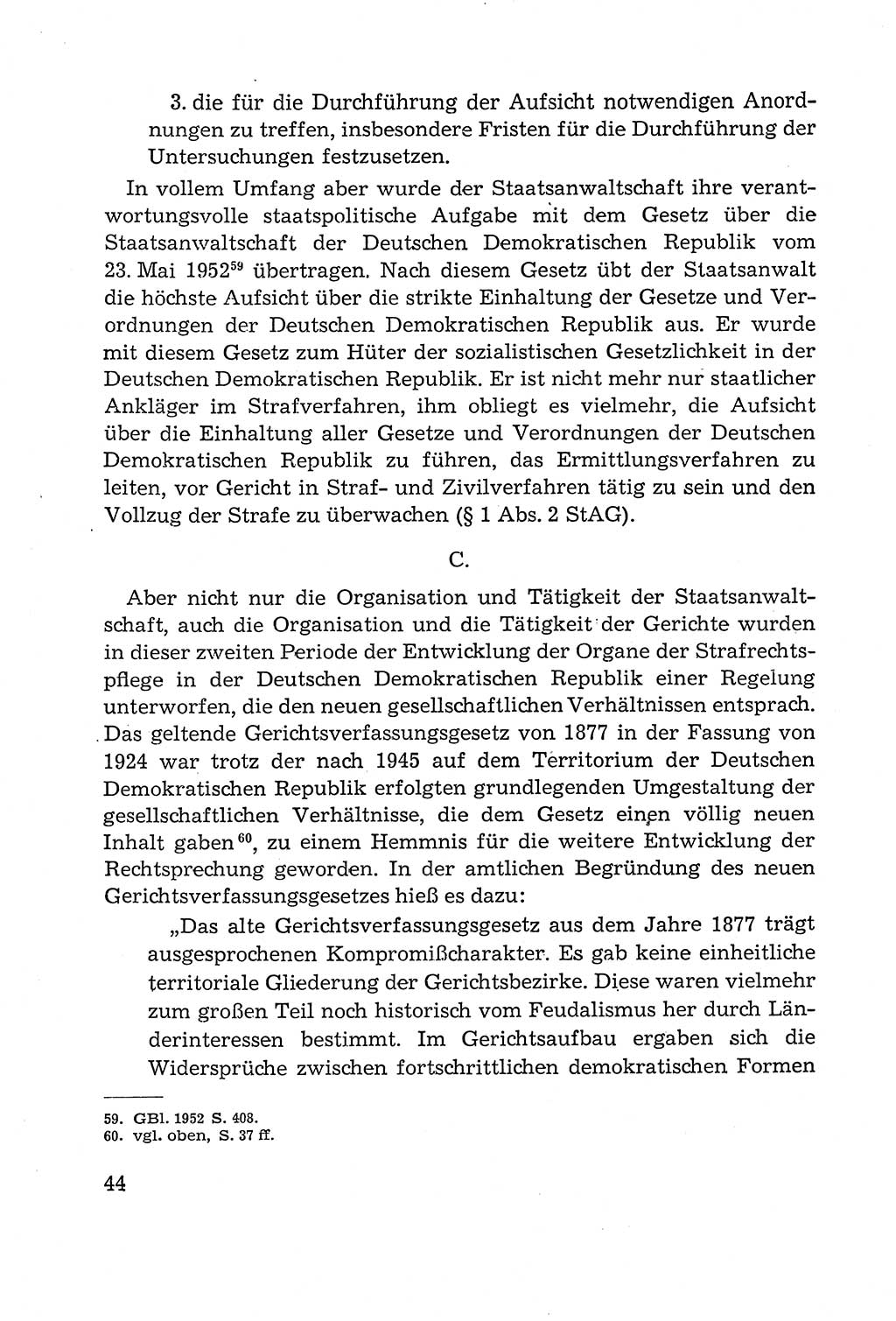 Leitfaden des Strafprozeßrechts der Deutschen Demokratischen Republik (DDR) 1959, Seite 44 (LF StPR DDR 1959, S. 44)