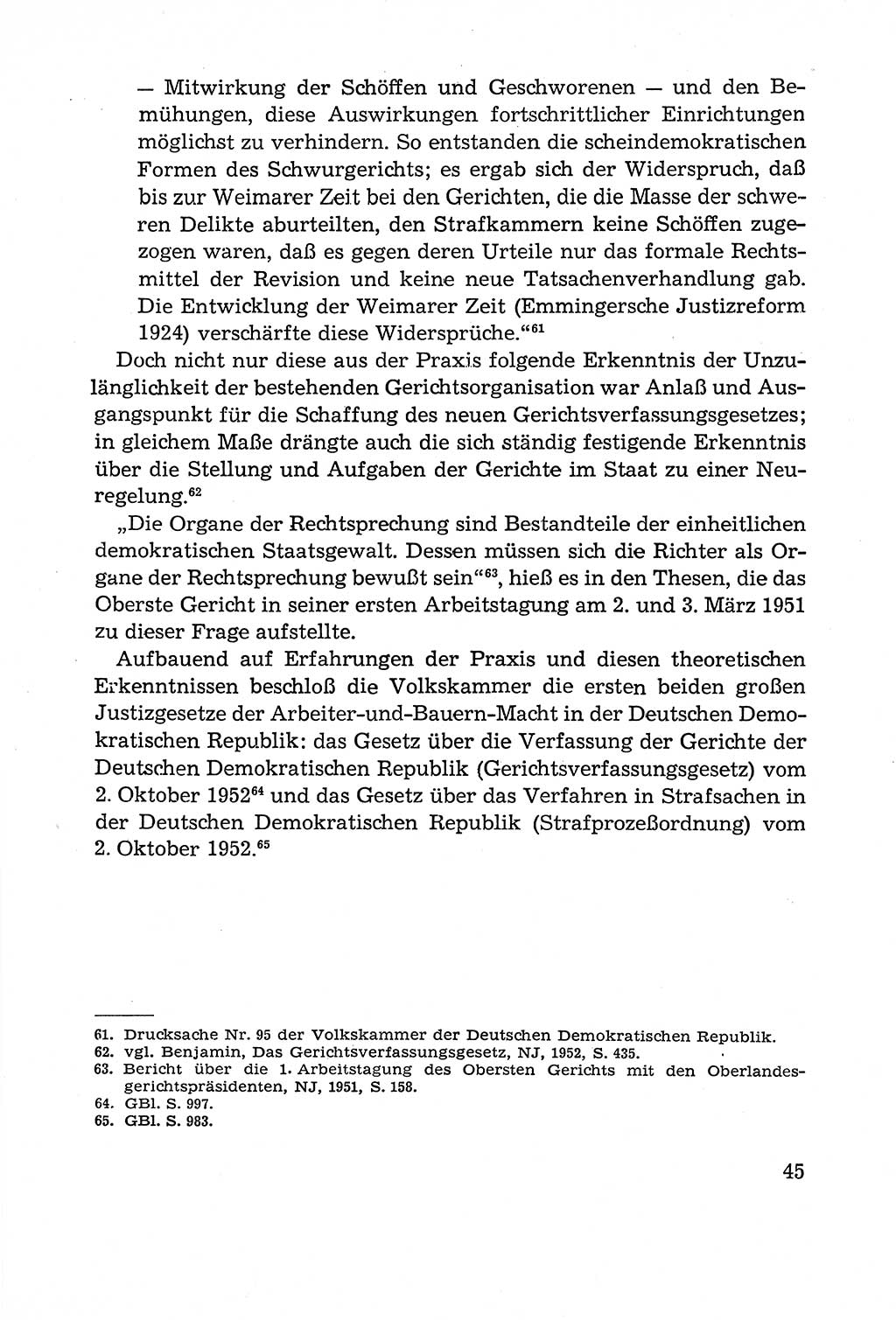 Leitfaden des Strafprozeßrechts der Deutschen Demokratischen Republik (DDR) 1959, Seite 45 (LF StPR DDR 1959, S. 45)