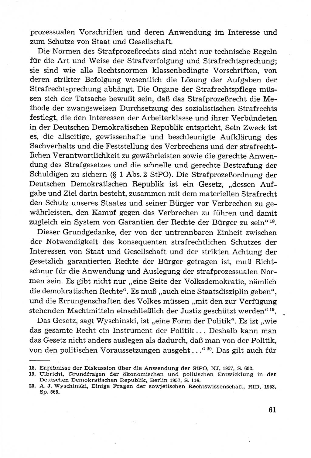 Leitfaden des Strafprozeßrechts der Deutschen Demokratischen Republik (DDR) 1959, Seite 61 (LF StPR DDR 1959, S. 61)