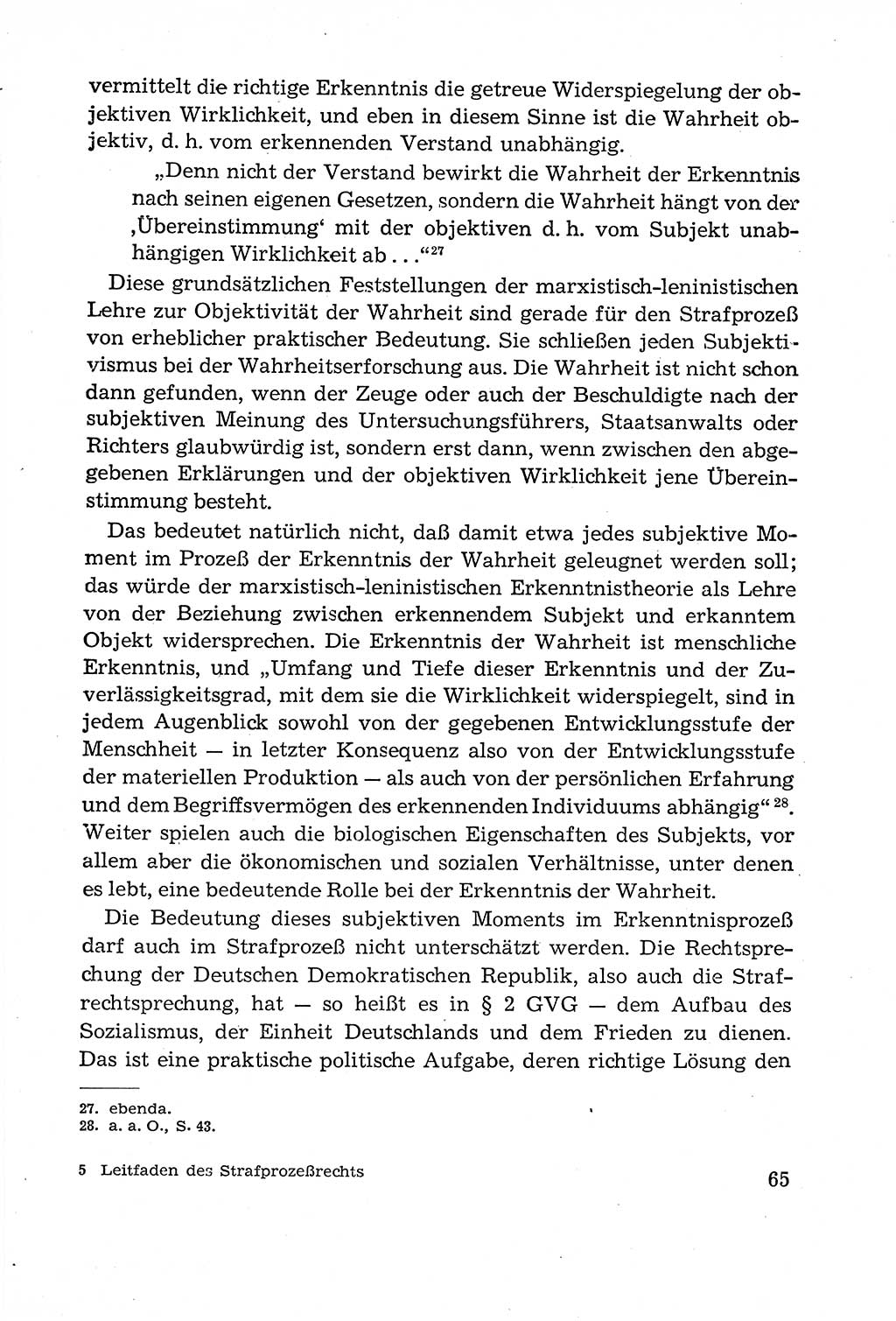 Leitfaden des Strafprozeßrechts der Deutschen Demokratischen Republik (DDR) 1959, Seite 65 (LF StPR DDR 1959, S. 65)