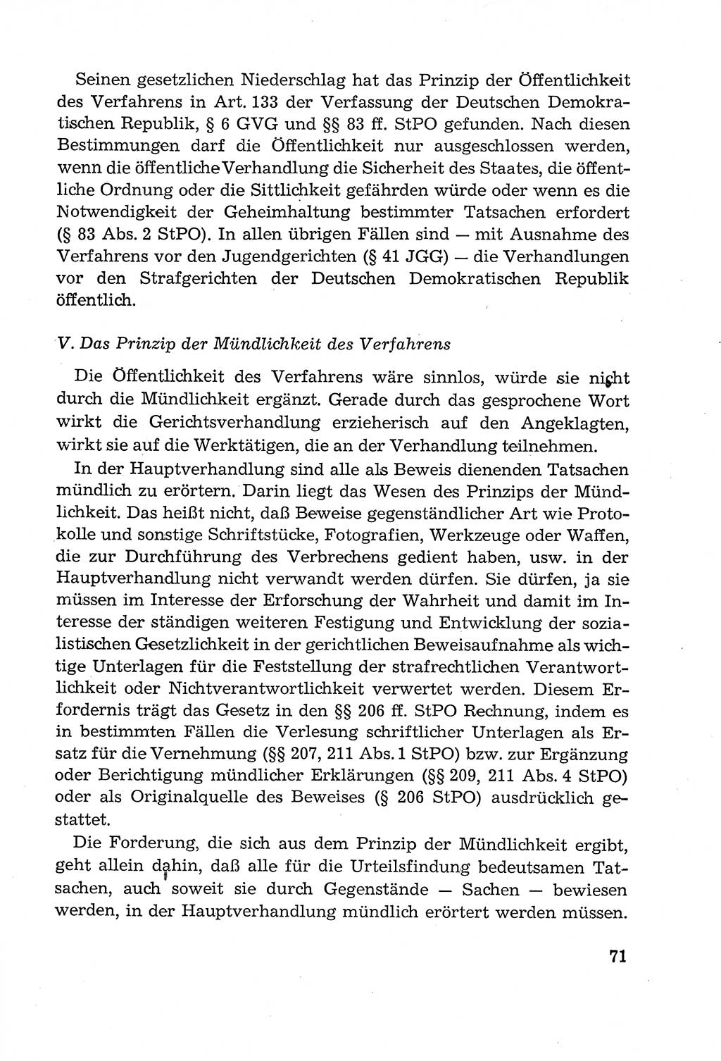 Leitfaden des Strafprozeßrechts der Deutschen Demokratischen Republik (DDR) 1959, Seite 71 (LF StPR DDR 1959, S. 71)