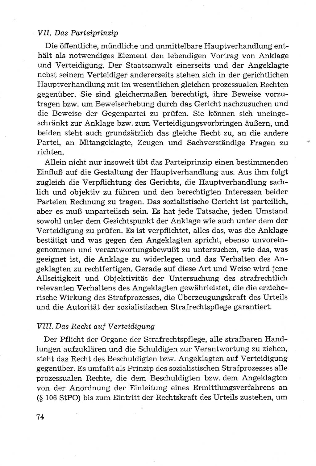 Leitfaden des Strafprozeßrechts der Deutschen Demokratischen Republik (DDR) 1959, Seite 74 (LF StPR DDR 1959, S. 74)