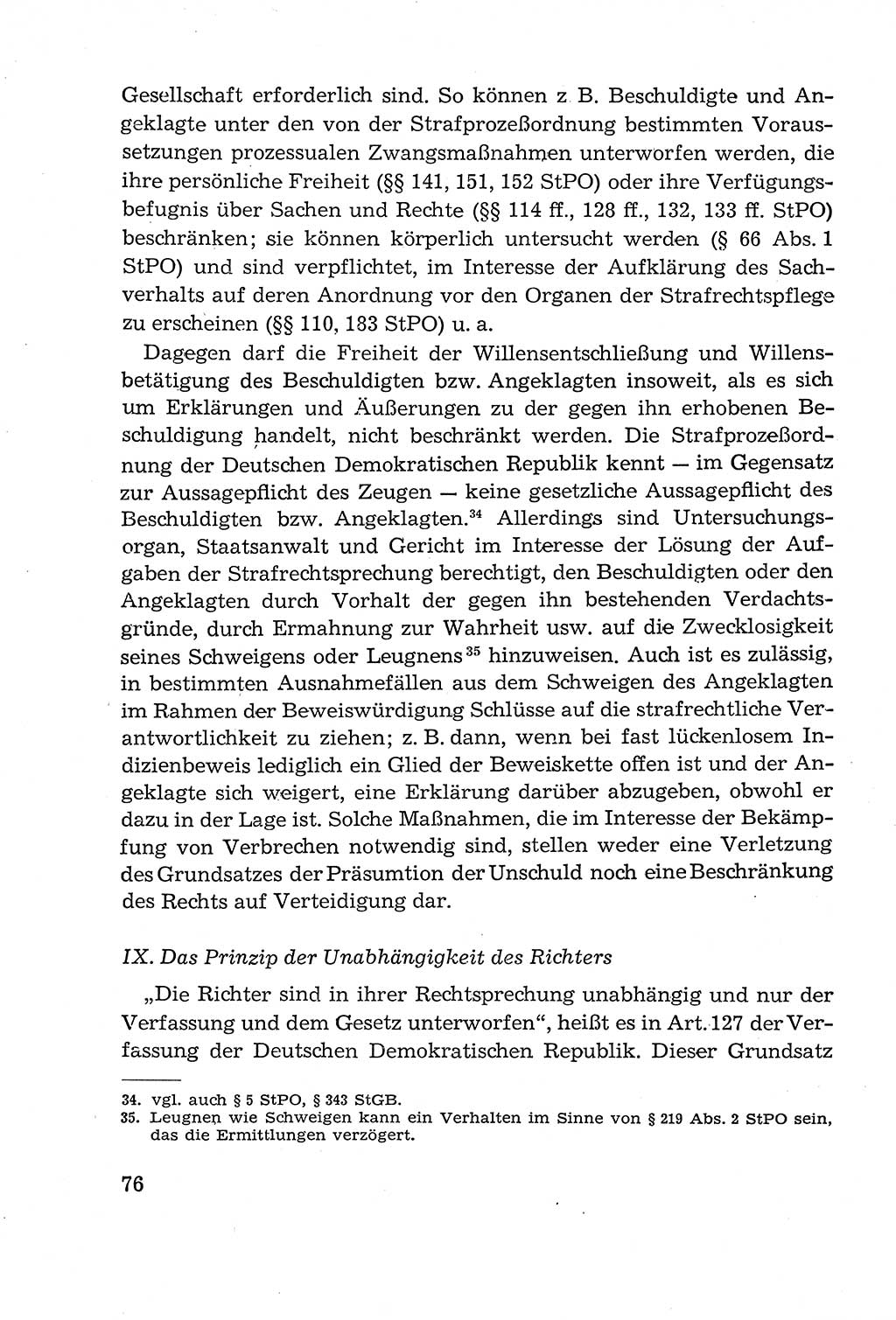 Leitfaden des Strafprozeßrechts der Deutschen Demokratischen Republik (DDR) 1959, Seite 76 (LF StPR DDR 1959, S. 76)