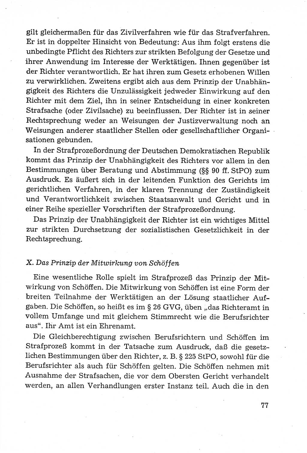 Leitfaden des Strafprozeßrechts der Deutschen Demokratischen Republik (DDR) 1959, Seite 77 (LF StPR DDR 1959, S. 77)