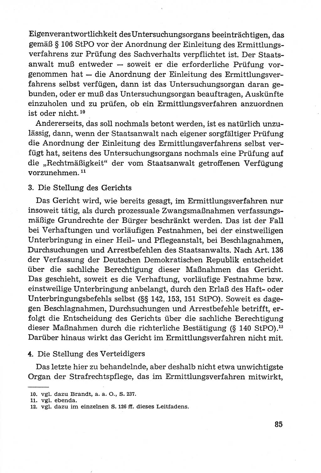 Leitfaden des Strafprozeßrechts der Deutschen Demokratischen Republik (DDR) 1959, Seite 85 (LF StPR DDR 1959, S. 85)