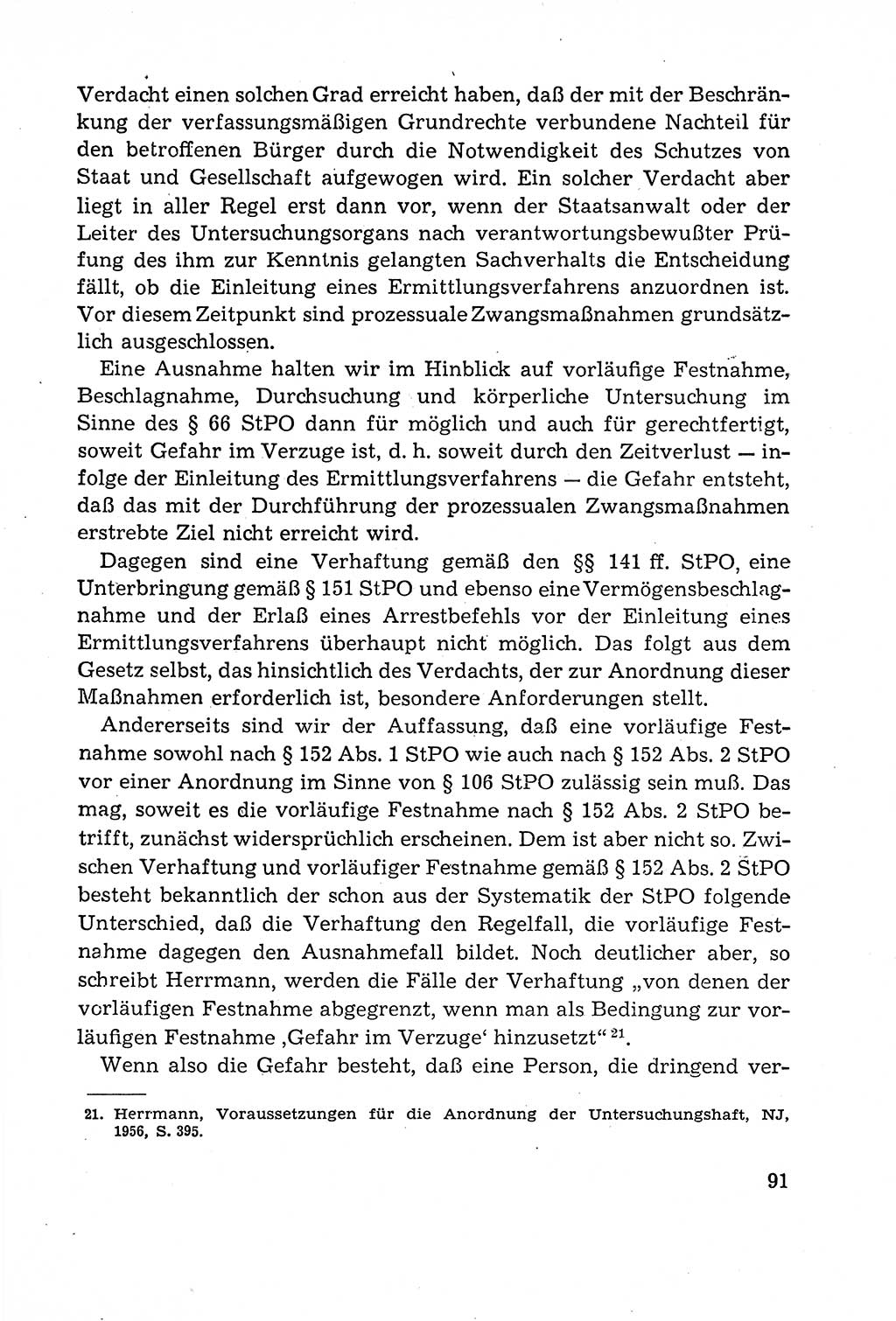 Leitfaden des Strafprozeßrechts der Deutschen Demokratischen Republik (DDR) 1959, Seite 91 (LF StPR DDR 1959, S. 91)