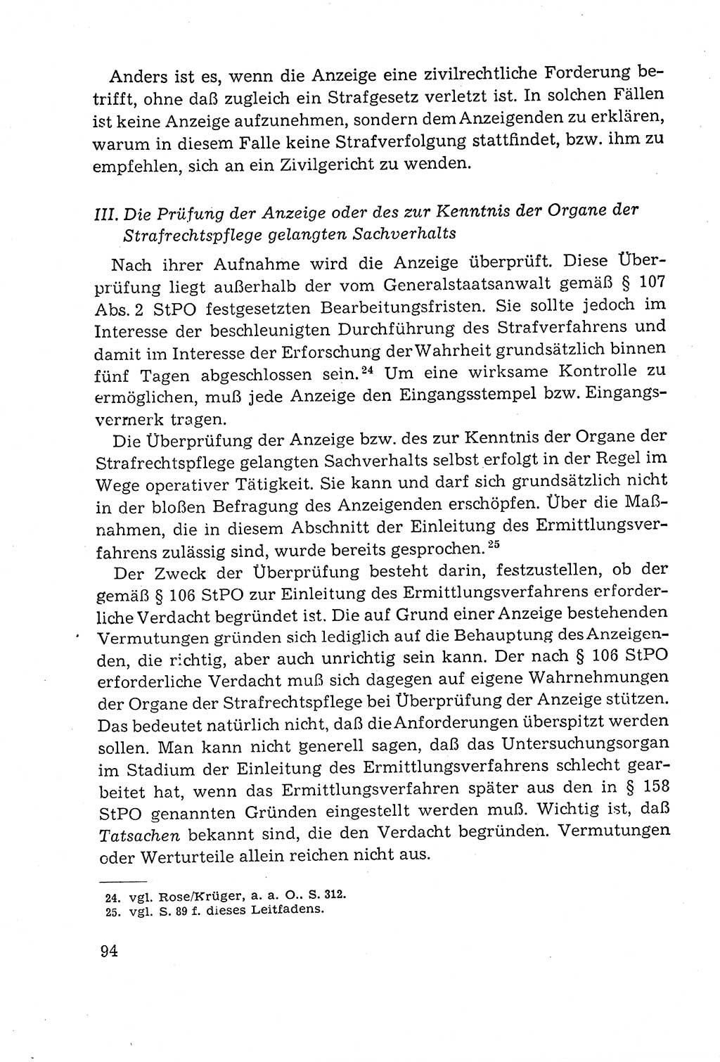 Leitfaden des Strafprozeßrechts der Deutschen Demokratischen Republik (DDR) 1959, Seite 94 (LF StPR DDR 1959, S. 94)