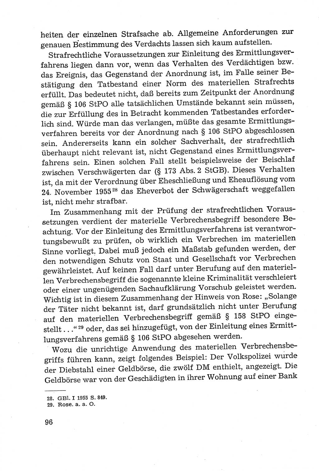 Leitfaden des StrafprozeÃŸrechts der Deutschen Demokratischen Republik (DDR) 1959, Seite 96 (LF StPR DDR 1959, S. 96)